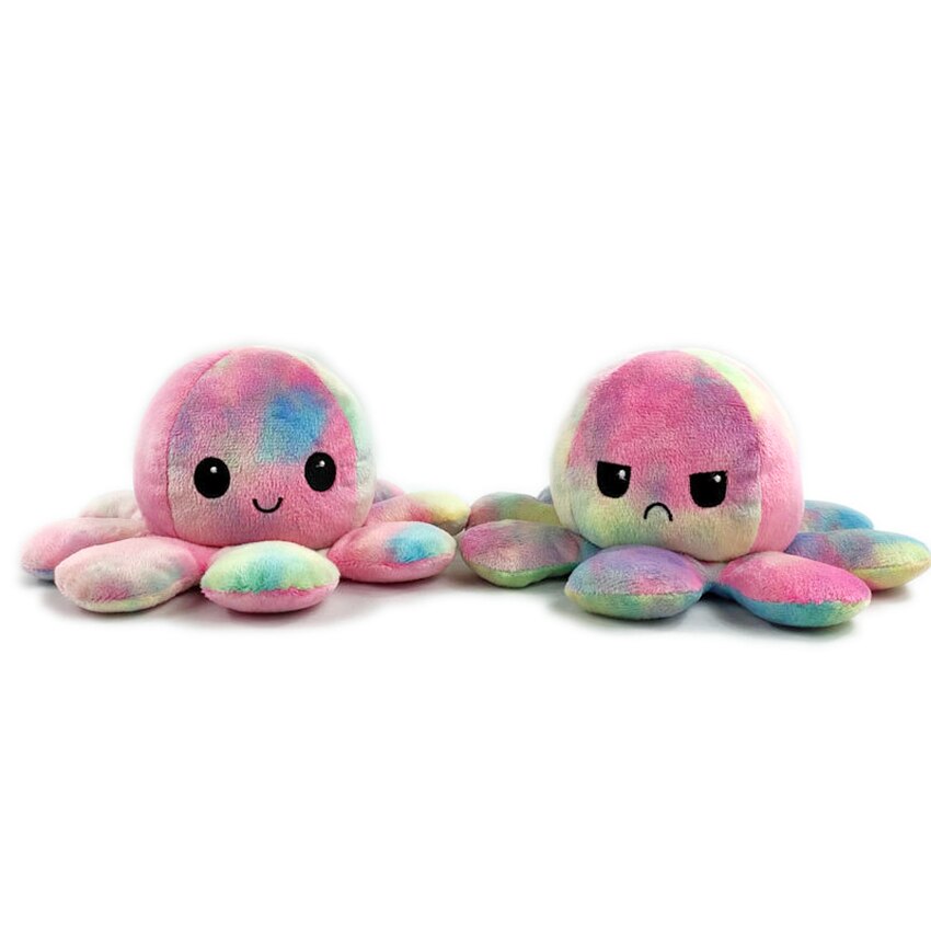 Double Sided Stuffed Flip Octopus Plush Doll Soft Simulation Plush Toy Color Doll Filled Plush Child Toy: color