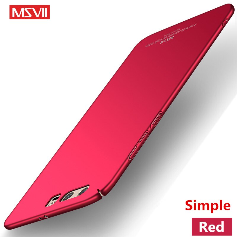 Huawei honor 9 fall MSVII 360 Vollen Schutz für huawei honor9 telefon fall Ultra Slim pc harter Fall für Huawei Honor 9 5,15": Simple Red