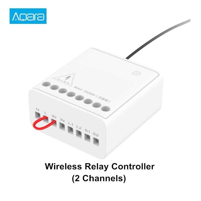 Aqara Two-way Control Module Wireless Relay Switch Controller Smart Setting Timer 2 Channels For Mi Home APP &Homekit