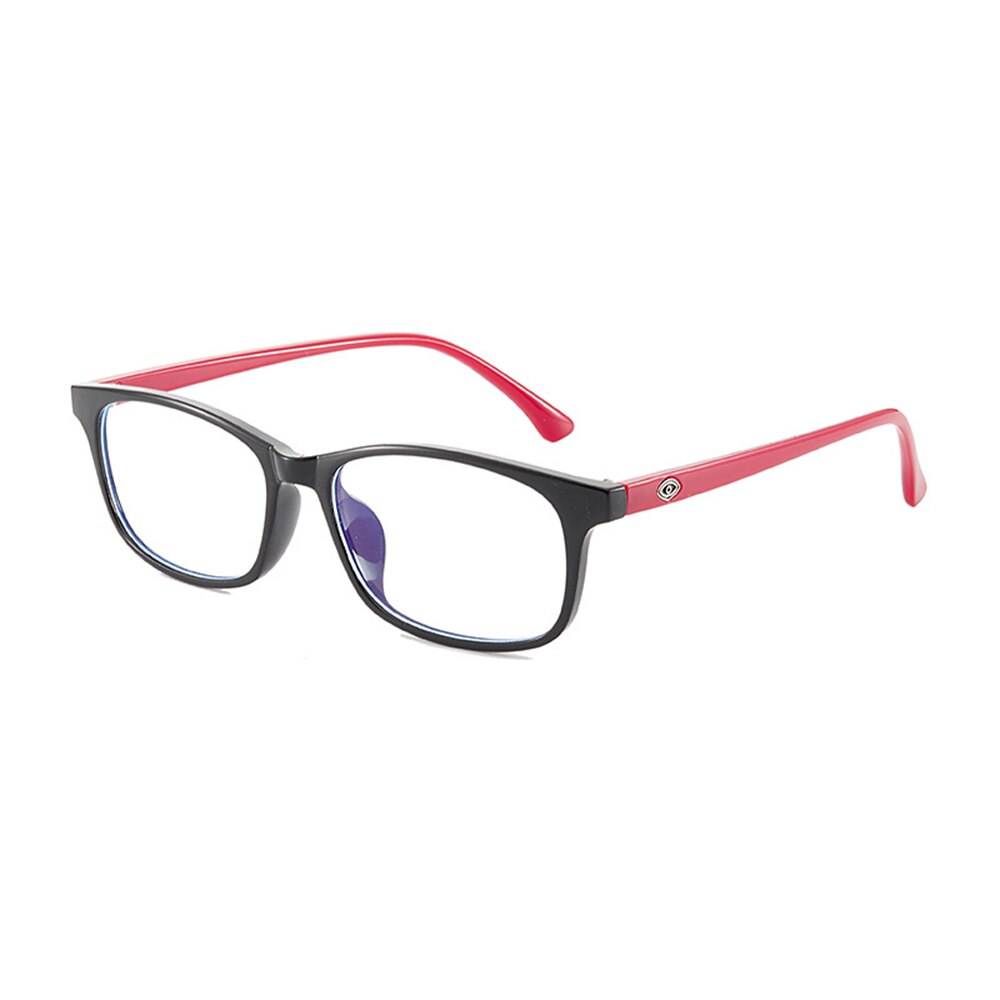 Anti-Blue-ray Glasses Goggles Radiation Protection Fatigue Resistance Office Game Accessories Square Glasses Red Blue Black Leg: Red