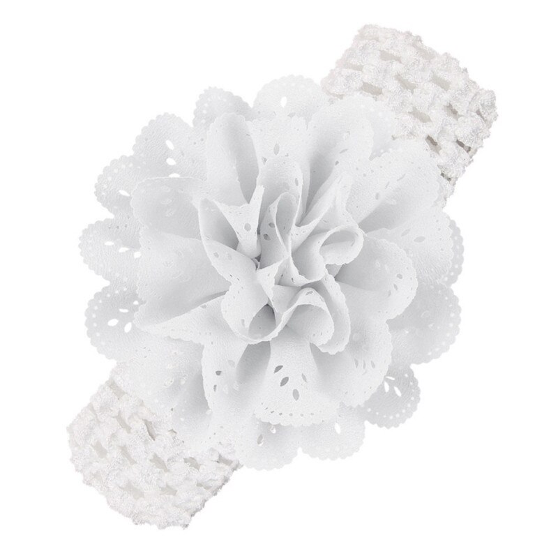 Stijlvolle Peuter Hoofddeksels Infant Kinderen Meisje Baby Hoofdband Peuter Bloem Haarband M2: White