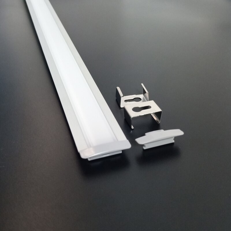 1000mm/Piece, 20pcs/Lot Recessed Mounted Aluminum Extrusion Channel for LED Strip Lights