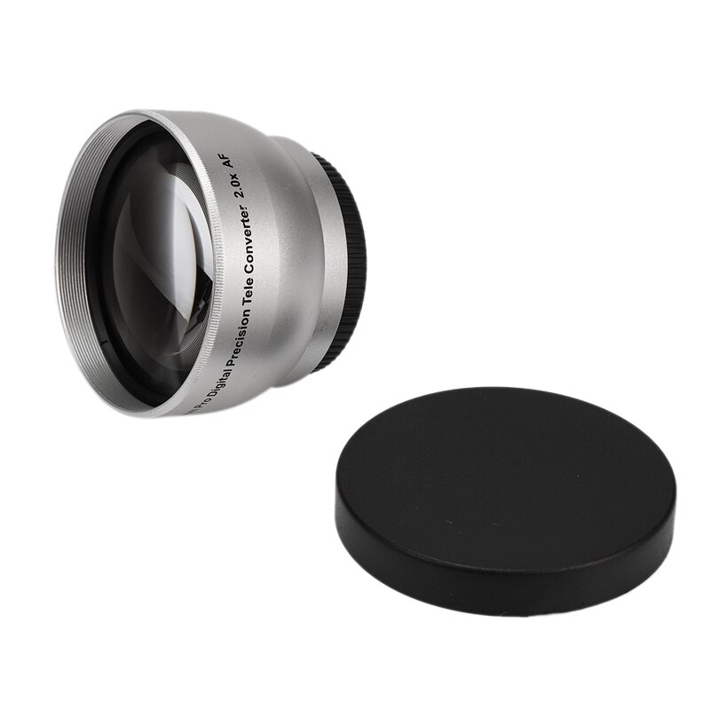 NEWYI 46mm 2.0X TELE Telephoto LENS for Camcorder 46 mm 2X Silver