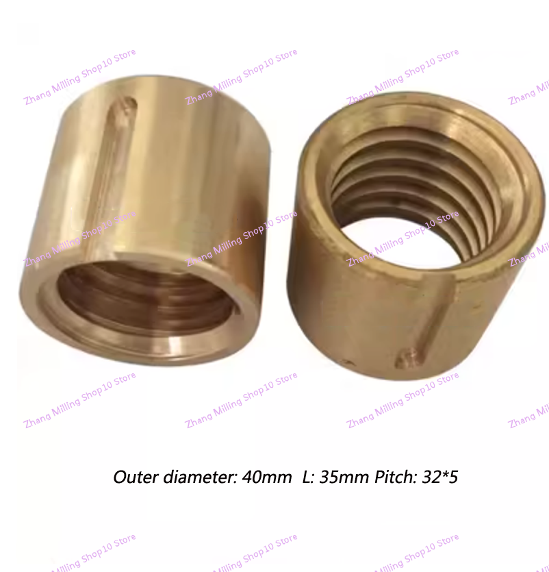 Écrou à manchon en cuivre à vis X /Y /Zaxis/écrou en bronze, 32x5/35x5mm, magasins/filetage de rotation à droite, fraiseuse CNC pour Bridgeport: Rouge