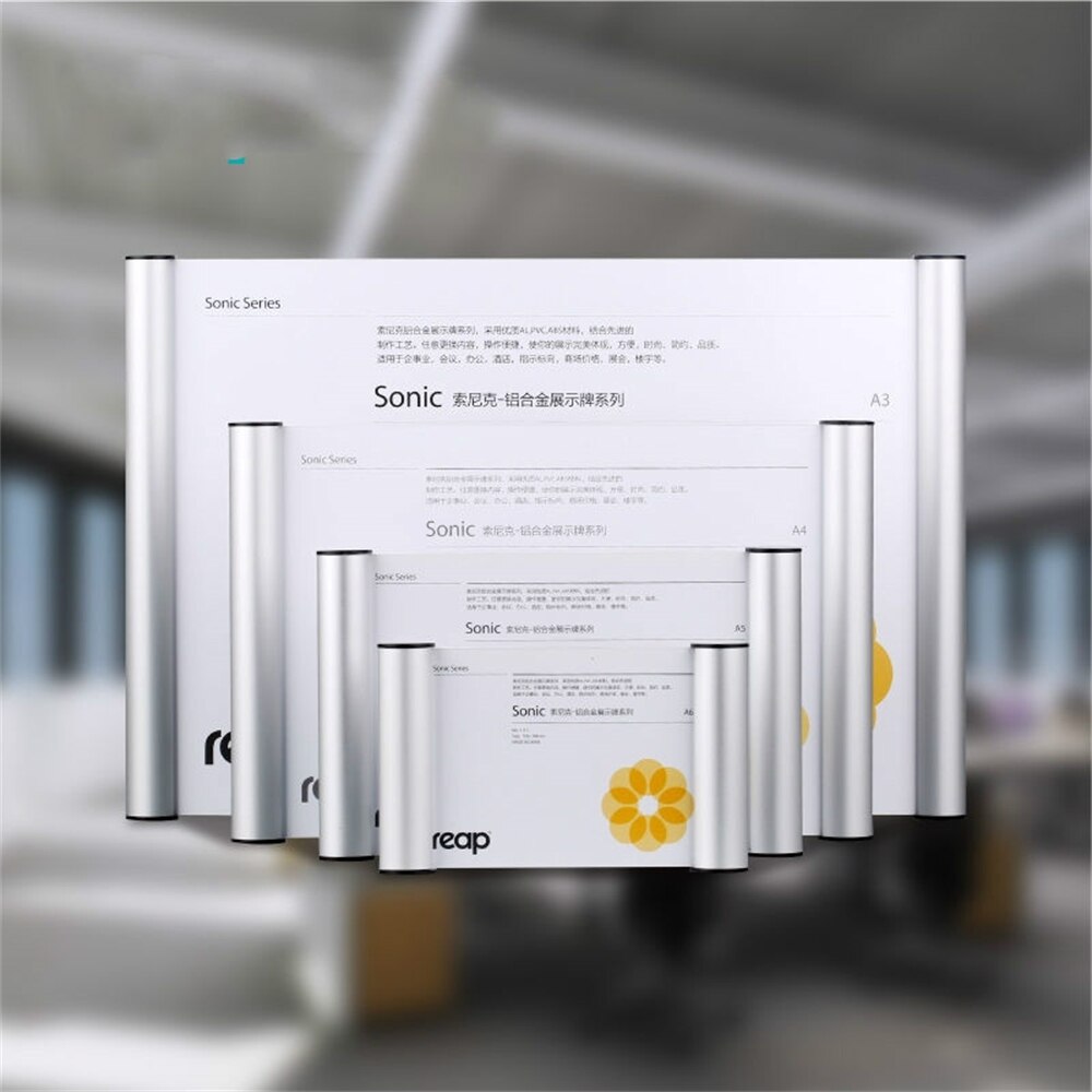 Sonic Aluminium A6 Landscape Indoor Horizontal Wall Mount Sign Holder Room Door Signage Display Info Poster Door Sign Frame Case