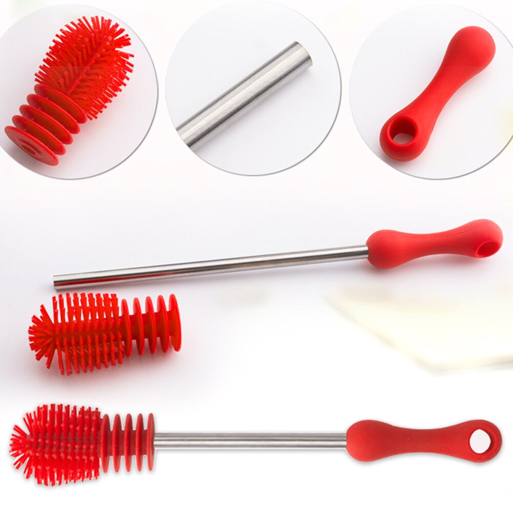 Limpador de alça giratória alça longa cozinha ferramenta de limpeza de alimentação-garrafa escova copo escova esfregando esponja macia multi-funcional