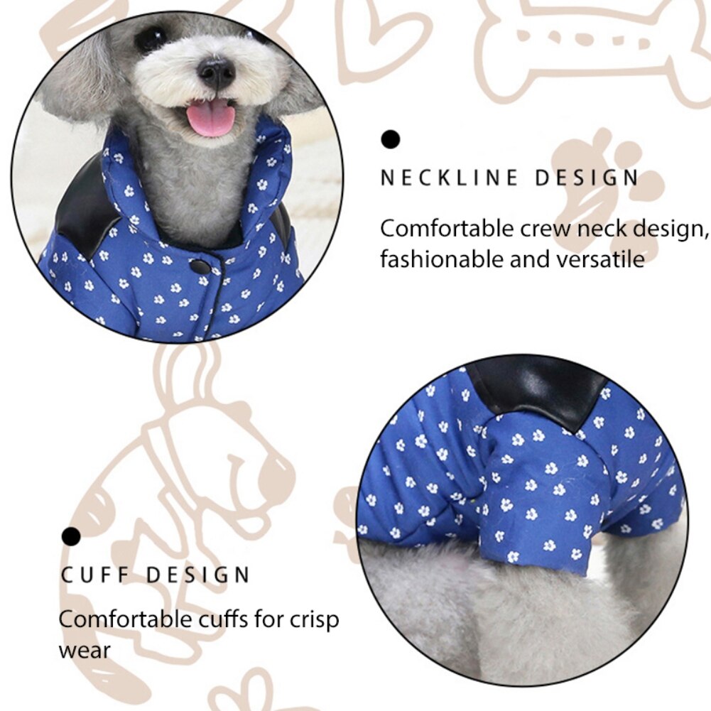 Abrigo de plumón de Yorkshire Terrier para perros pequeños, abrigo de algodón con bolsillo de cuero cálido para invierno, chaqueta impermeable para Bulldog Francés, novedad