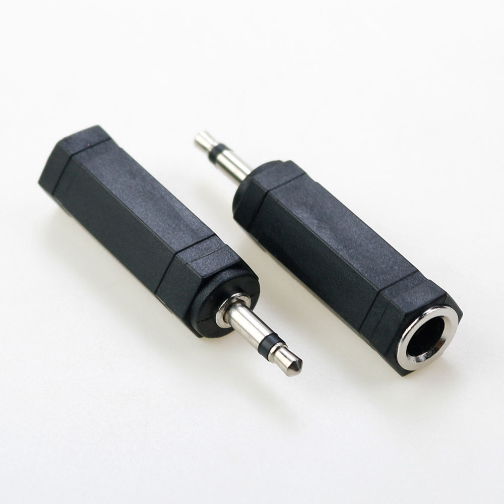 2 Pole Mono / 3 Pole Dual channel Stereo Jack plug Adapter 3.5 mm Male to 6.35 mm Female Audio Converter Adaptor: PURPLE