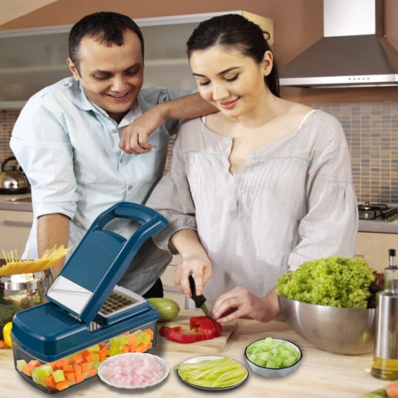 Food Chopper,Vegetable Chopper For Food Salad Potato Veggie Fruit Chopper Cutter Durable Fruit Chopper Vegetable Slicer