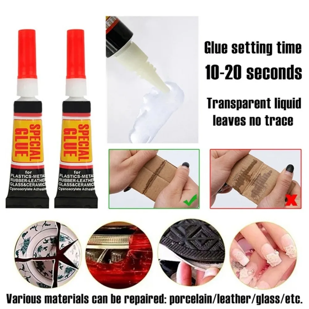 3/6/12 PCS Epoxy Resin Liquid Wood Super Glue Metal Glass Strong Superglue Instant Seconds Adhesives Sealers Hardware Home