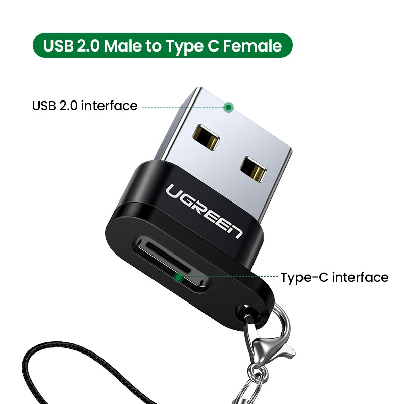 Ugreen usbタイプcアダプタータイプcにusb 2.0 メス男性ヘッドフォンアダプタコンバータサムスンs10 macbook usb cアダプタ: Default Title