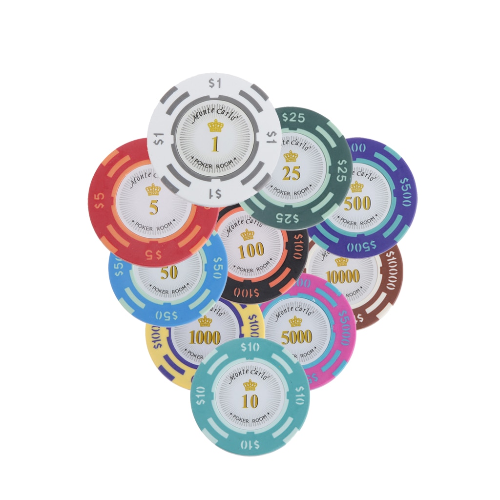 4X0.3 Cm 500 Dollar Par Waarde Monte Carlo Poker Room Label Casino Klei Chips