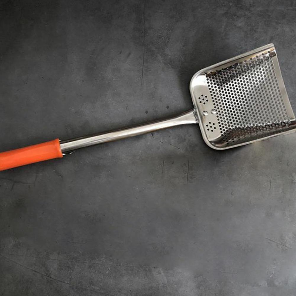 Edelstahl Stanzen Lange Griff Spachtel Sieb Küche Kochen Sieb