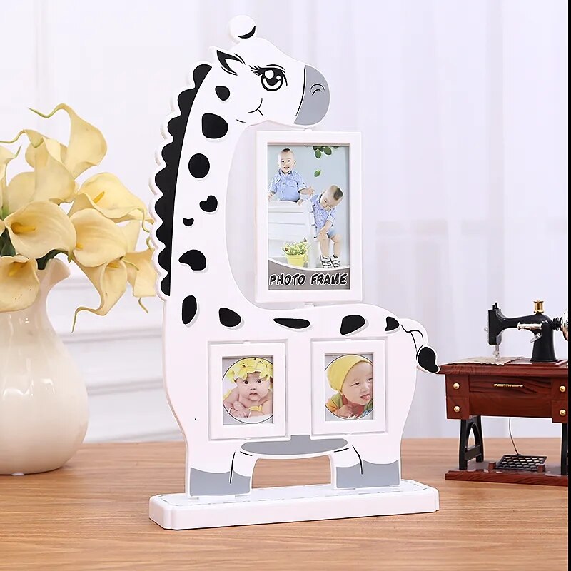 Cartoon Animal Shaped Kids Photo Frames Cute Baby Picture Display Holder Desktop Art Decor Living Room Bedroom Picture Frames