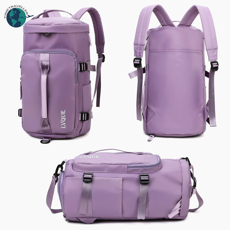 Waterproof Gym Fitness Bag Outdoor Backpack Women Travel Backpack Shoe Sport Student Excerise Backpack Casual Backbags: plum