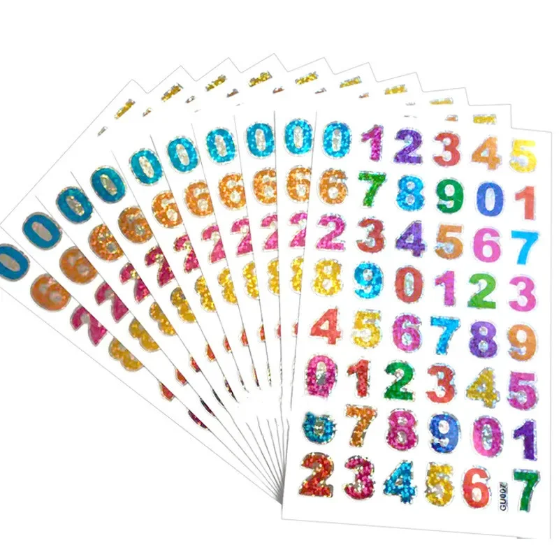 10 Sheets Alphabet Stickers Self Adhesive Letter Stickers Metallic Finish for Diy Scrapbook Birthday Card Craft Scrapbooking: Light Grey