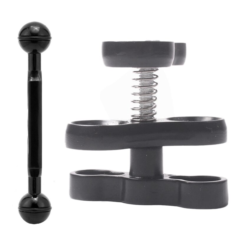 2 pz di Alluminio di CNC 1 pollice Sfera di clip Farfalla clip di Luci Subacquee Braccio Collegato Accessori 360 Gradi Adattatore clip del Supporto Della Staffa, 6.