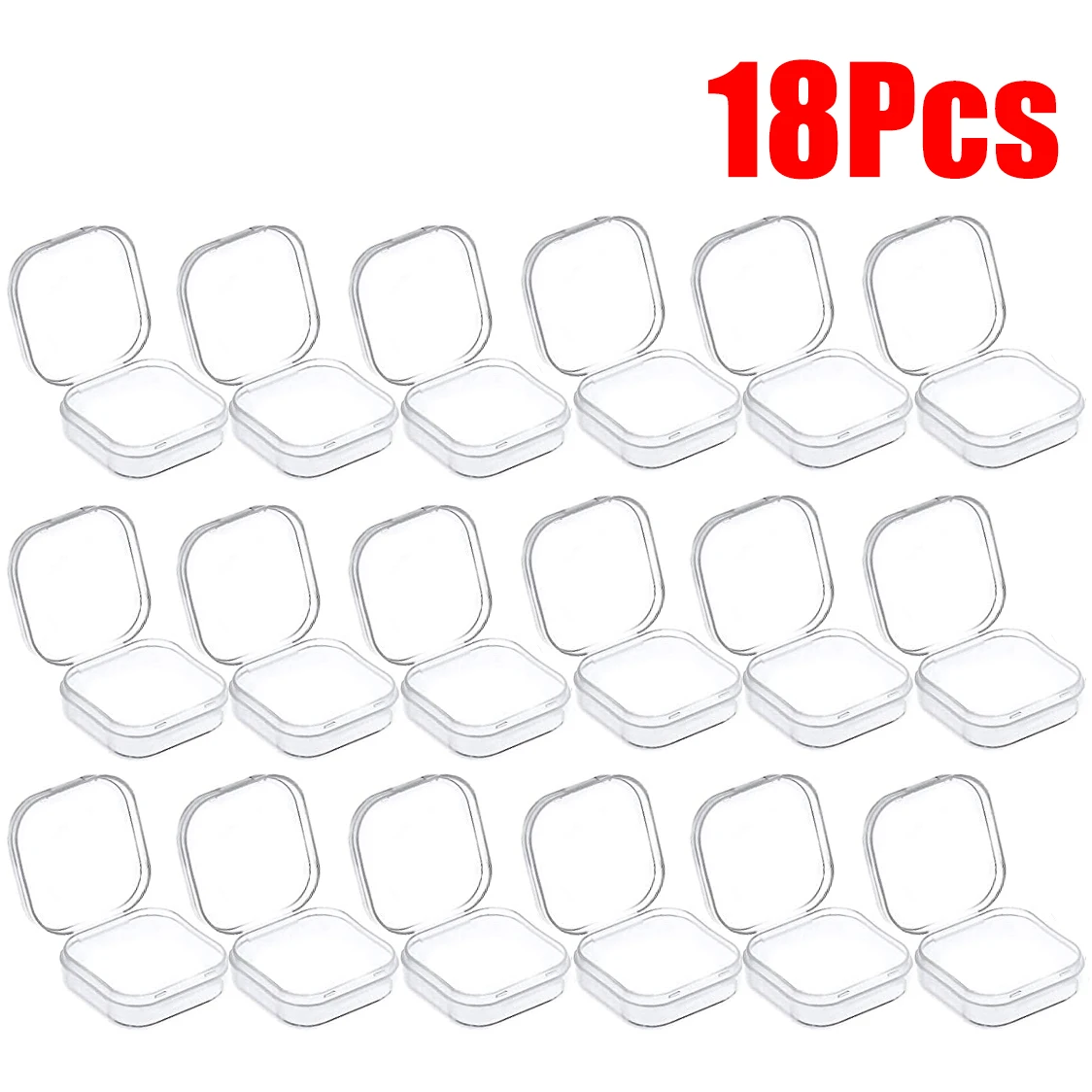 36 Stuks Clear Plastic Containers Transparante Kralen Opslag Containers Doos Sieraden Opbergdoos Case Kleine Items Kralen Sieraden: green