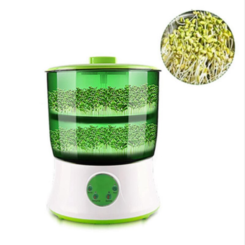 Germoir électrique automatique de haricots, seau de croissance de graines de légumes, Diy, Digital, maison, 2 couches