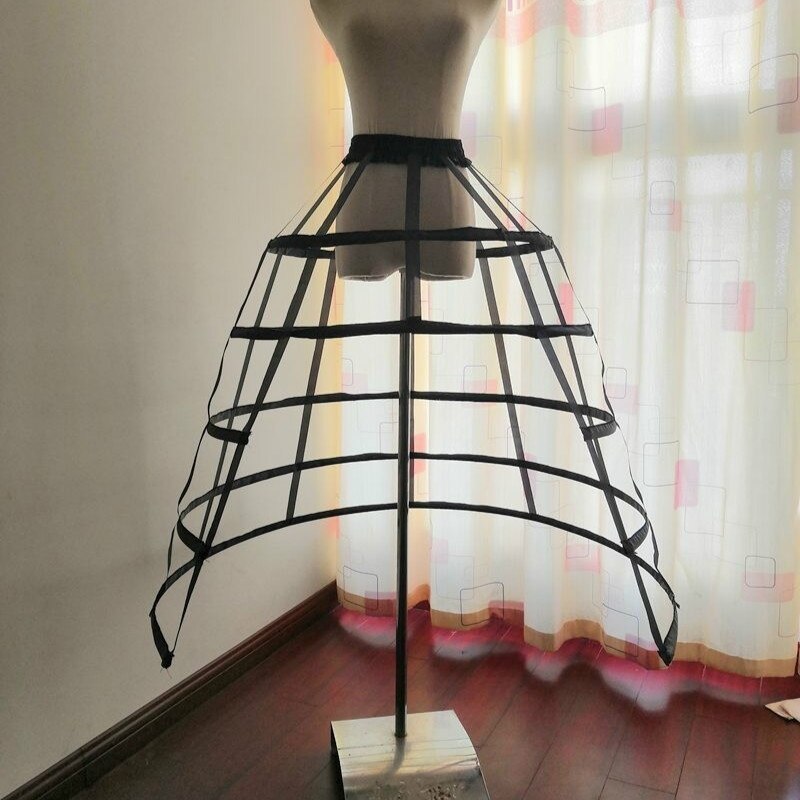 Accesorio de boda, jaula victoriana, enagua de crinolina hueca, Forking, Pannier, debajo de la falda