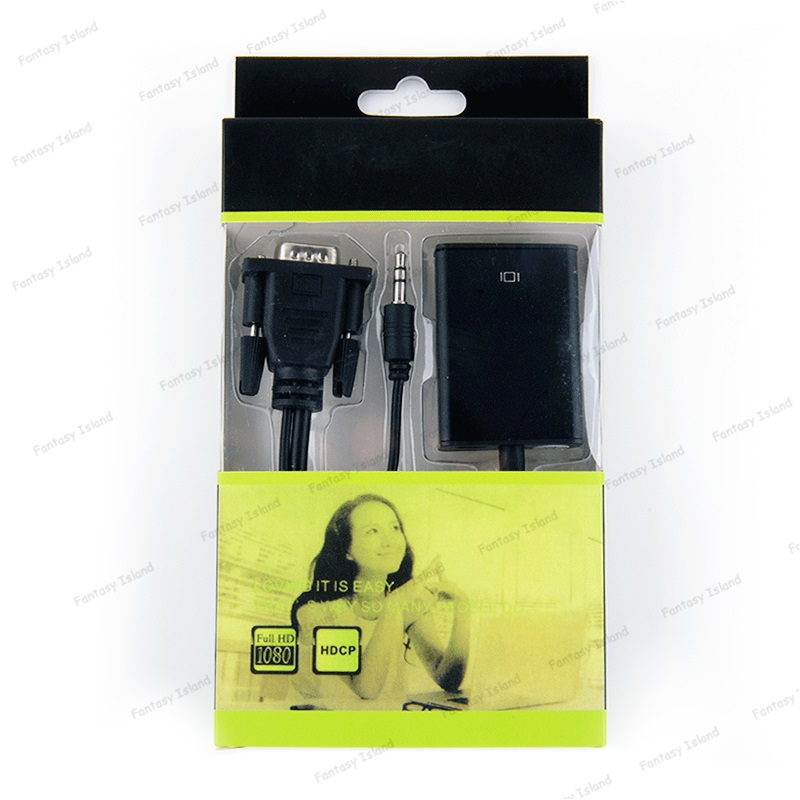 HW-2216 Vga Naar Hdmi Converter Met Audio Kabel Vga Naar Hdmi Laptop Aangesloten Op Monitor