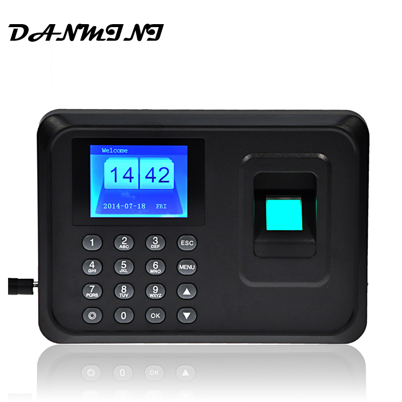 DANMINI Precision A6 2.4" TFT Fingerprint Time Attendance Clock Employee Payroll Recorder for Company Hospital School