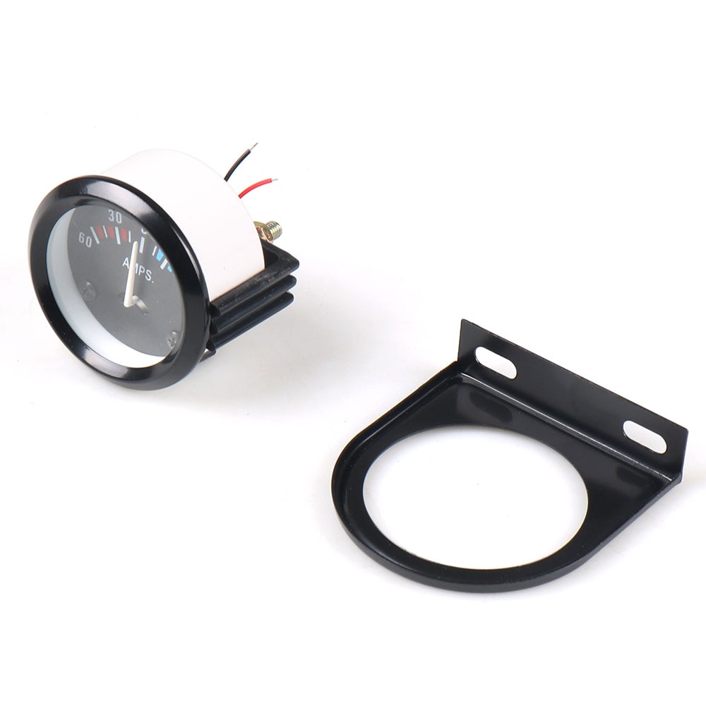 2Inch 52mm Auto AMPS Meter 60-0-60A Ampèremeter Wit LED Licht AMPS Gauge Auto Meter TT101263