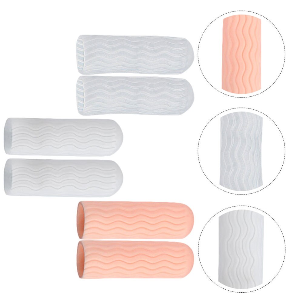 3 Pairs Comfortable Finger Sleeve Wear-resistant Finger Protector Sleeve Finger Covers Toe Tube Finger Protector Sleeves