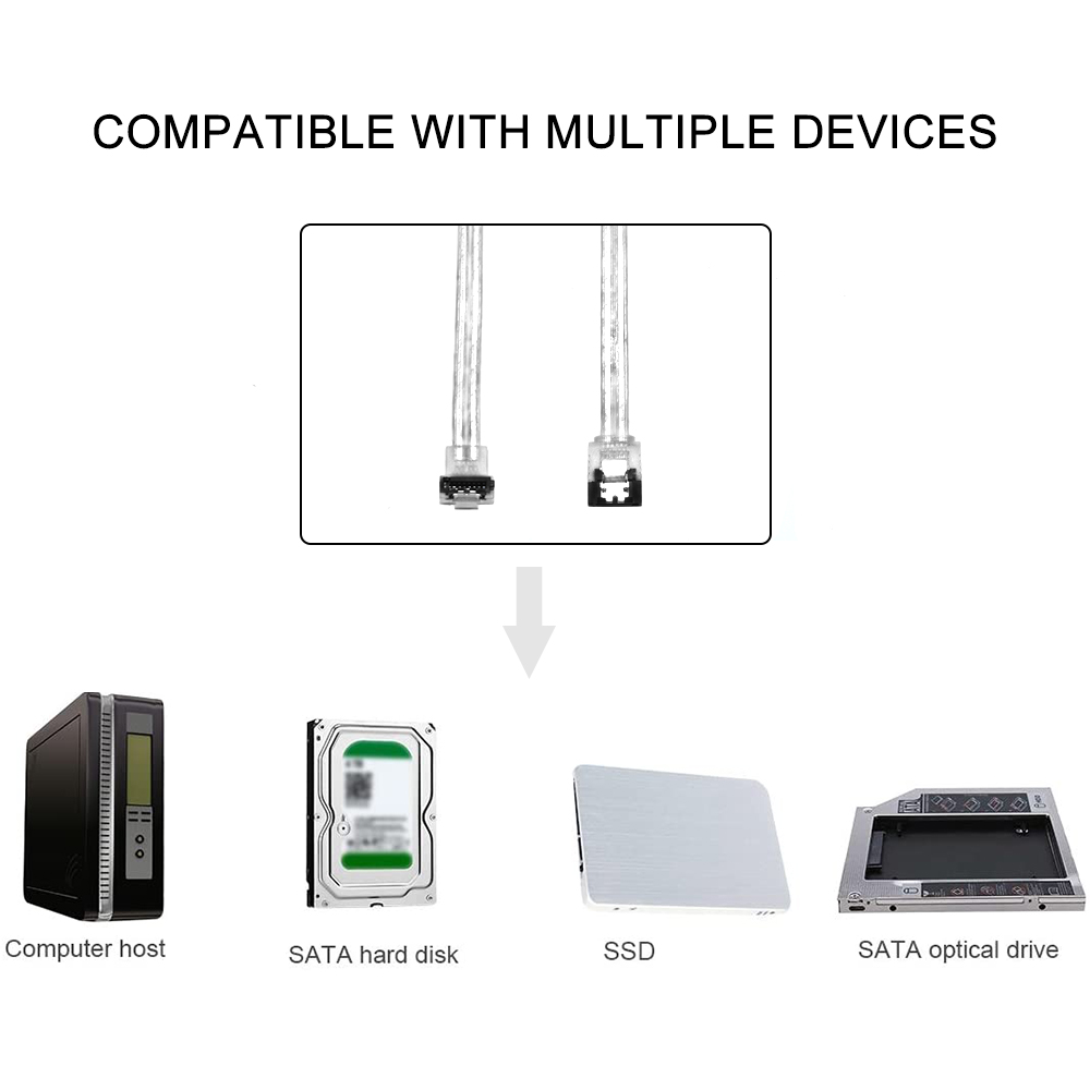 SATA 3.0 III 6 Gb/s 10 cm Harde Schijf Data Seriële ATA Rechte Kabel 26AWG voor HDD SSD snoer lijn 7pin sata kabel 10 CM