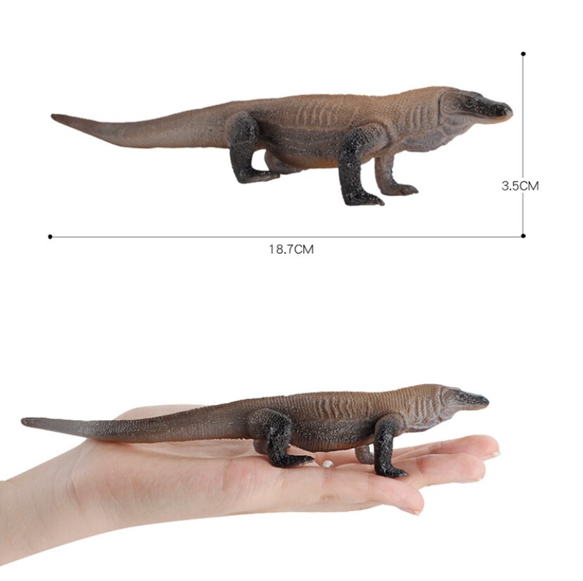 Komodo Dragon Simulatie Lizard Figuur Collector Speelgoed Dier Model Toy Collector Decor Cijfers Wetenschap Educatief Onderwijs: 127-929