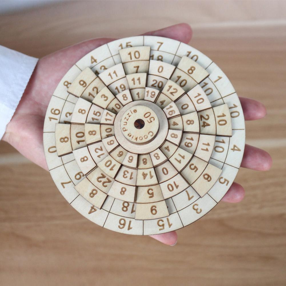 Number Puzzle Intellectual Development Party DIY Wooden Number Jigsaw Educational Trainer Toy for Teens adults