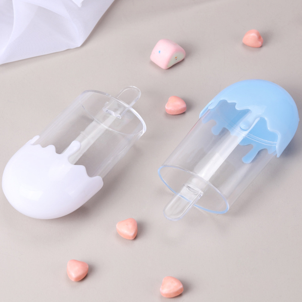 12 stk gennemsigtig plastik slik æske ispind børn søde slik slik æske baby shower fødselsdag sag fest forsyninger