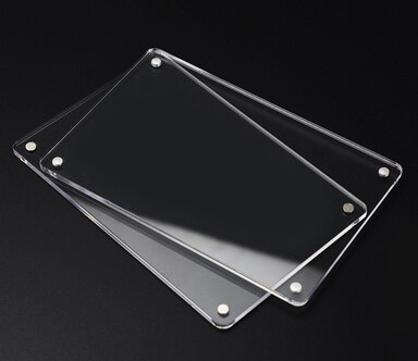 Transparant Acryl Menu Lijst Prijs Sterke Magnetische Panel Muur Foto Display Stand: round angle / 8X12cm