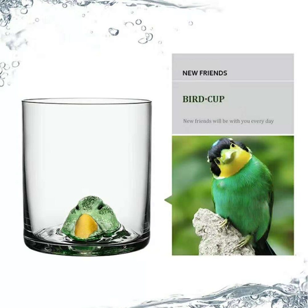 1 st 360ml djurkopp sött husdjur björn fågelglas för te öl vattenkopp blyfritt ultraklart glas