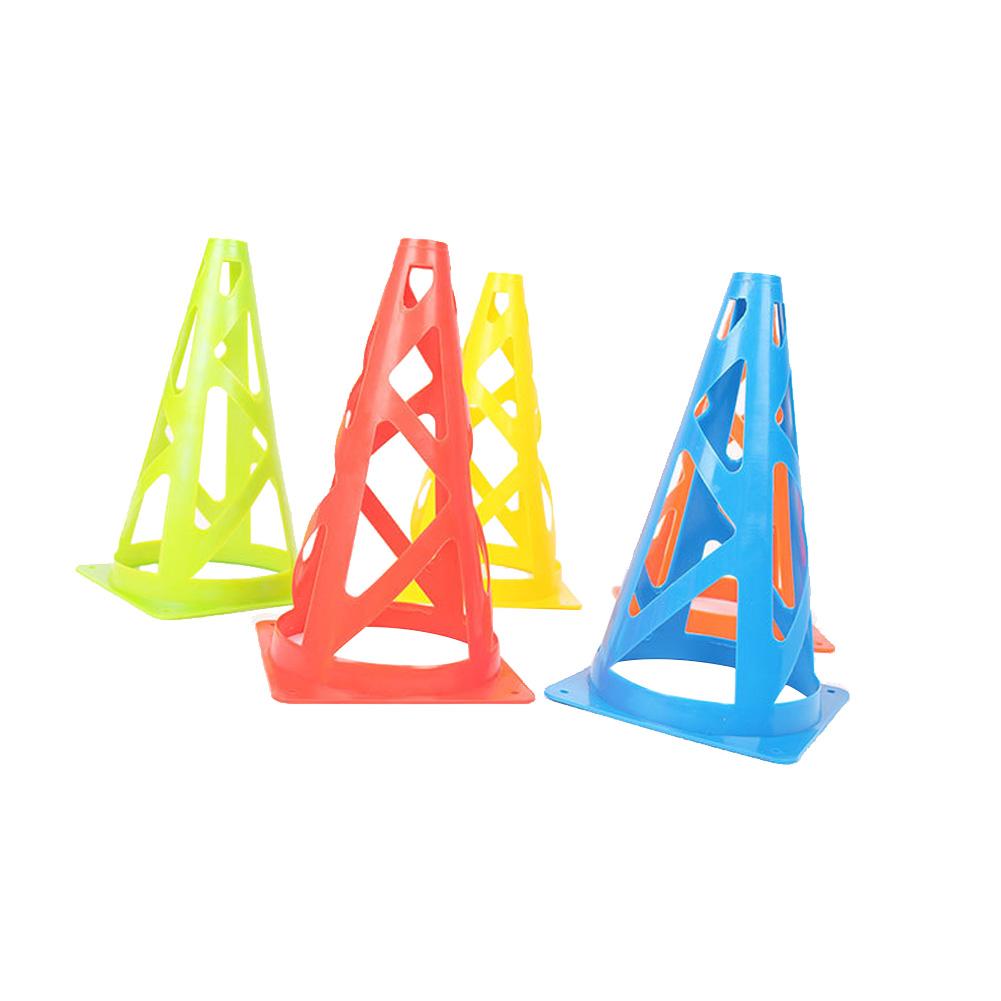 10PCS 23CM Soccer Training Cones Hollow Durable Collapsible Soccer Cones Roadblocks Hollow-out Obstacle Cones For Roller Skating