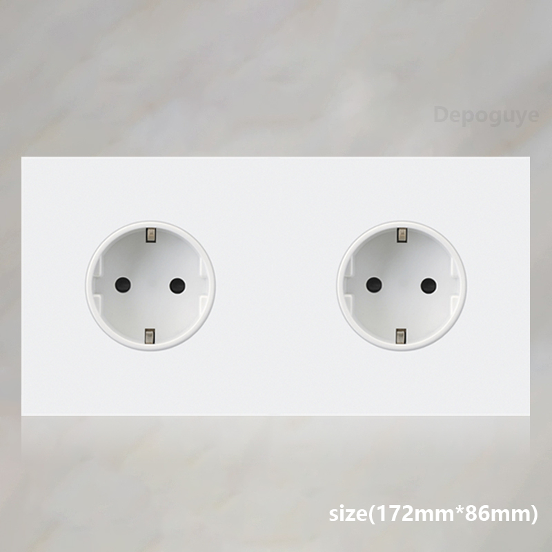 86 Type Retro White Wall Lamp Brass Lever Toggle Switch 1-4 Gang 2Way stainless steel EU FR UK Universal wall socket AC110-250V