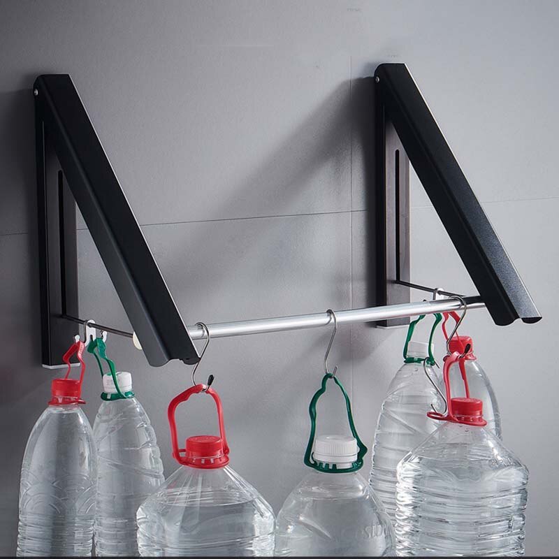 Porte-linge mural en aluminium, support de séchage rétractable pour vêtements, gain de place à l'intérieur et à l'extérieur, corde à linge pour la maison