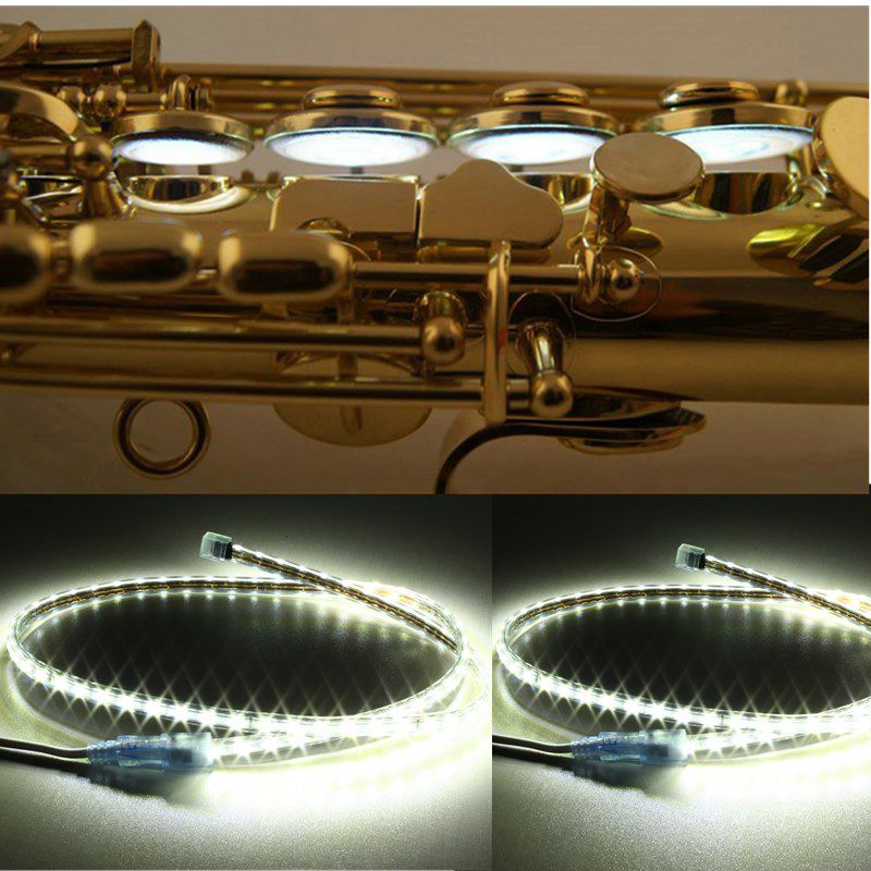 1 stk 100cm led lækage lys sax reparationsværktøj til saxofon klarinet fløjte obo træblæseinstrumenter dele & tilbehør eu-stik