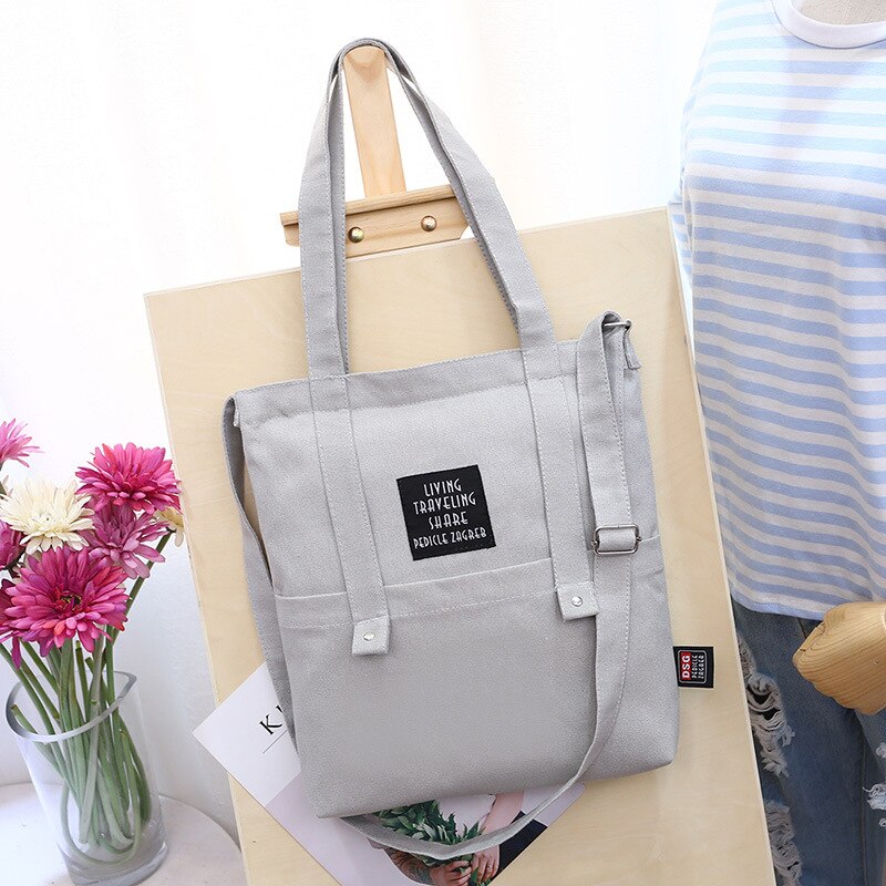 Herbruikbare Boodschappentas Mode Vrouwen Tassen Printing Eco Tas Cartoon Bolsa De Compras Shopper Schoudertassen: Grijs