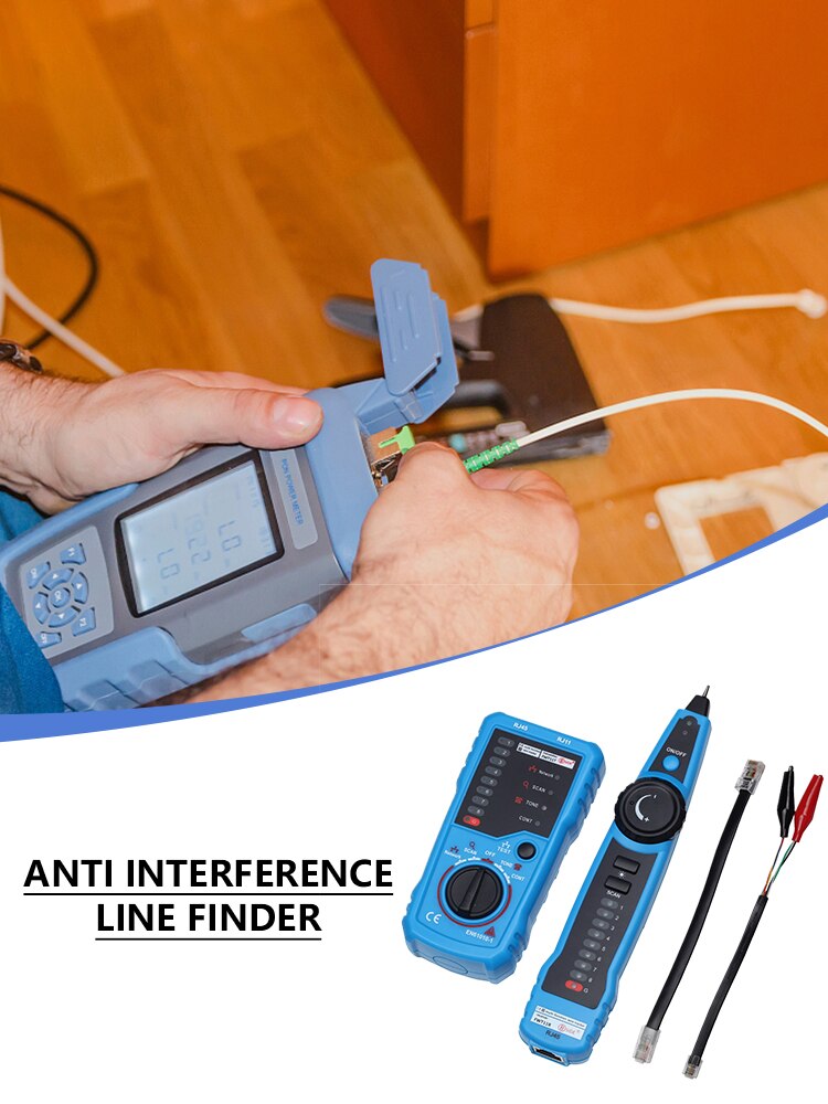 BSIDE Wire Tracker FWT11 RJ11 RJ45 Telephone Wire Tracker Tracer Toner Ethernet LAN Network Cable Tester Line Finder