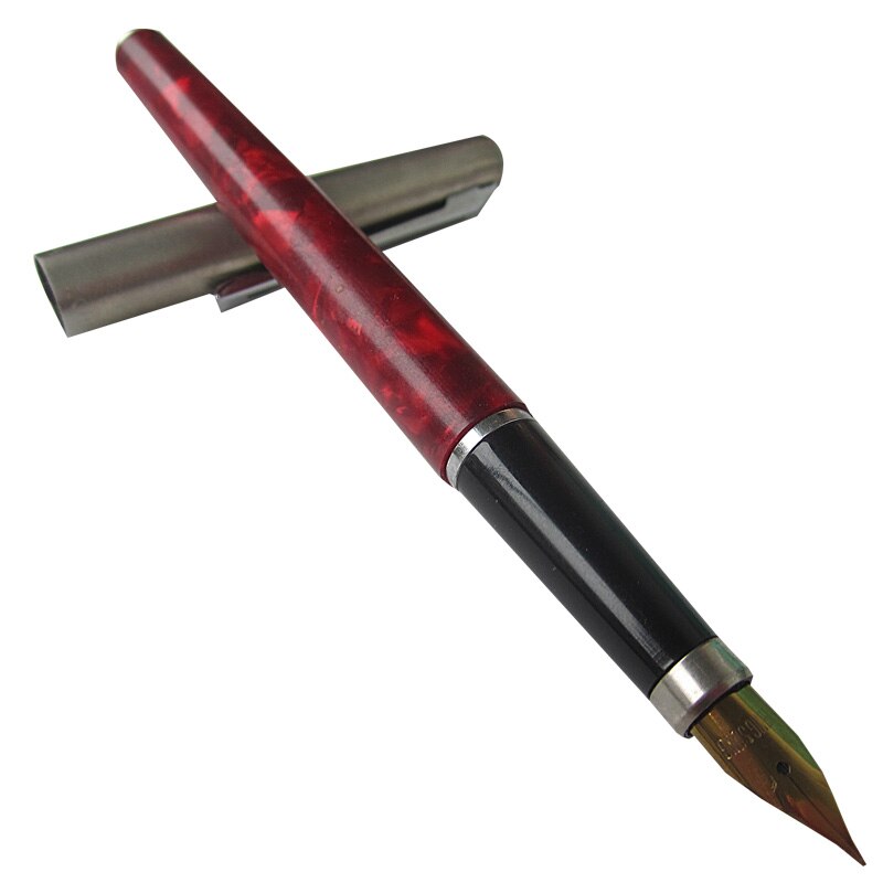 old stock Vintage Wing Sung 220 iridium fountain pen with original box Smooth writing stationery students daily collection: red