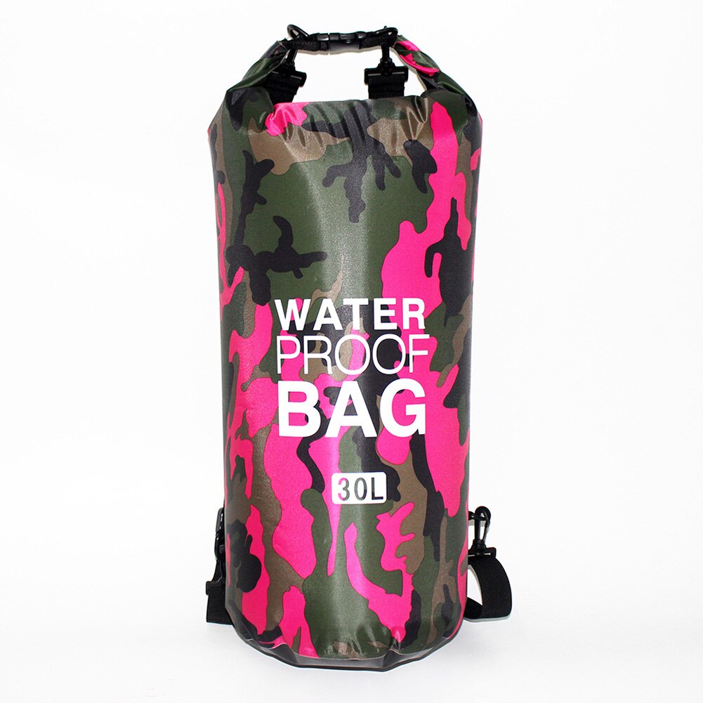 Waterproof Dry Bag Outdoor Sport Swimming Rafting Kayaking Sailing Shoulder Bag: Rose Red