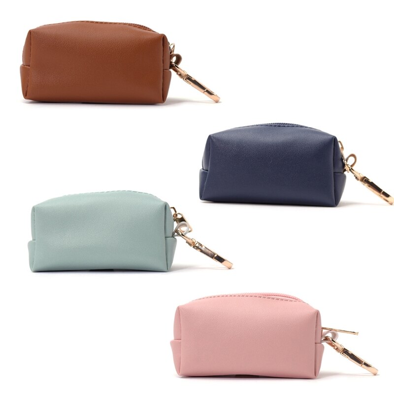 Travel Outdoor Protable Dog Poop Bag Dispenser PU Leather Pouch Pet Puppy Cat Pick Up Poop Bag Holder Garbage Waste Bags Organiz