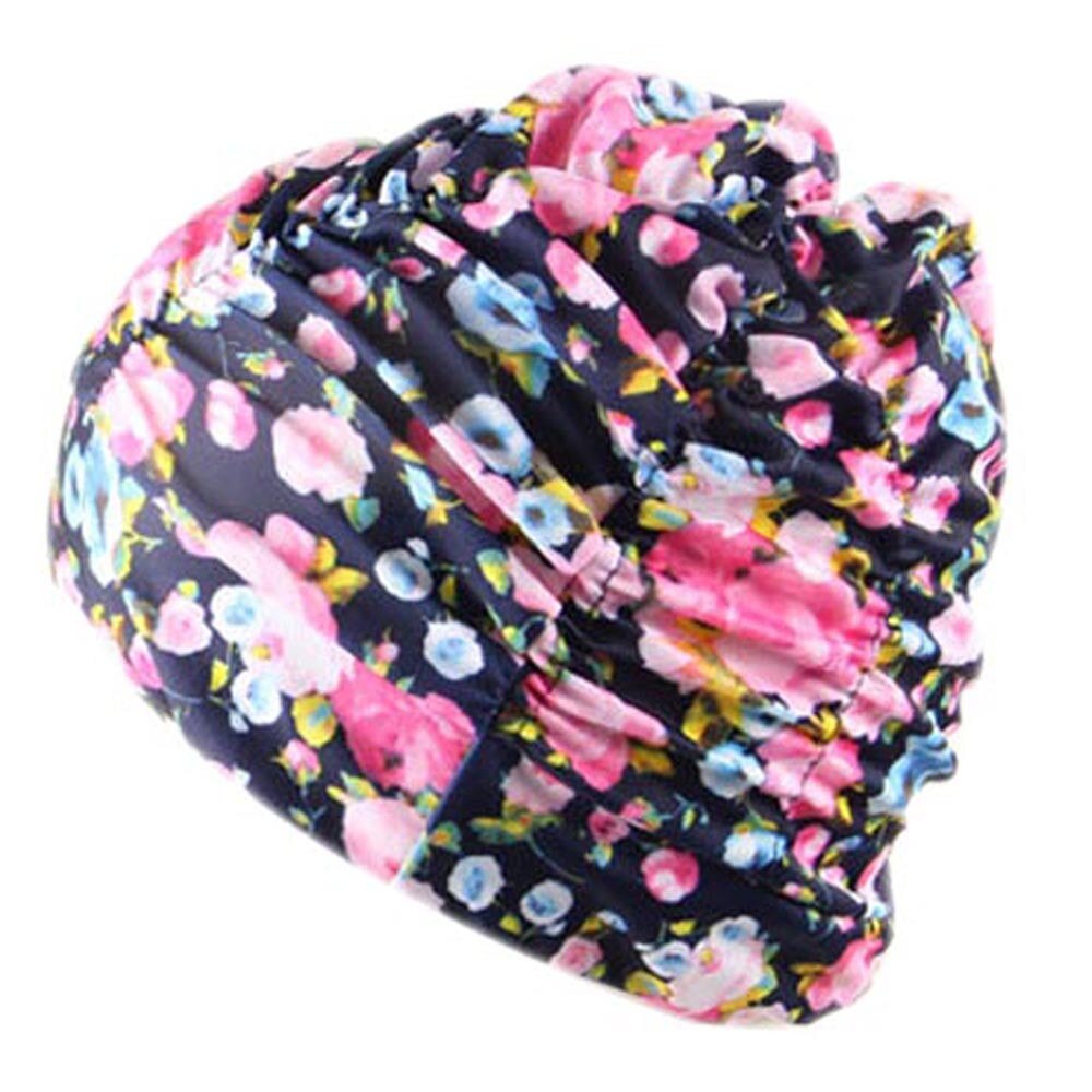 Zwemmen Hoed Vrouwen Unisex Meisjes Lang Haar Badmuts Badmuts Stretch Drape Gratis Size Zwemmen Zwembad Sport Elastische Nylon turban1: A