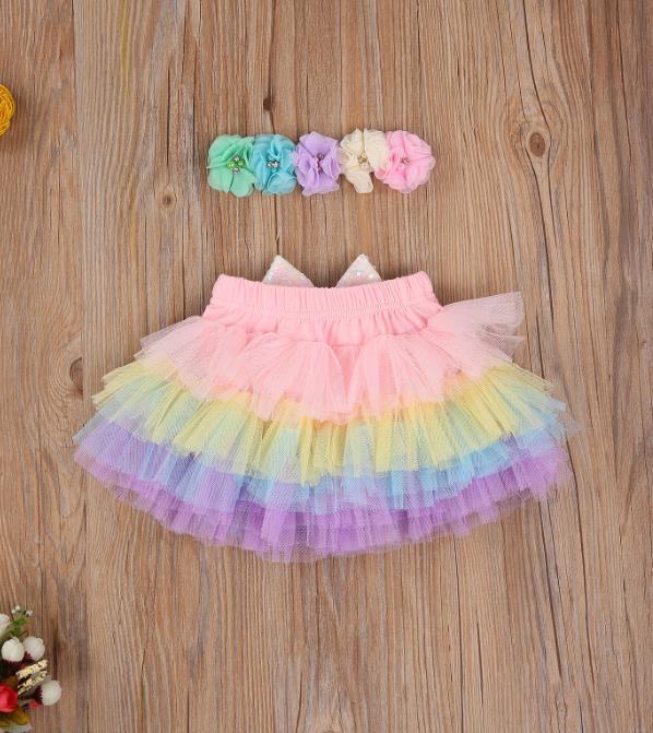 Infantile bébé filles Tutu jupe bandeau coloré Sequin nœud papillon maille couche jupes fleur chapeaux tenue ensembles tissu photographique