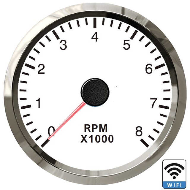 Nowy 52mm Wifi obrotomierz uniwersalny samochód Łódź 0-4000 generator z niskimi obrotami UTV ATV programowalny wskaźnik dla benzyna diesel silnik podświetlenie: WS 8000RPM