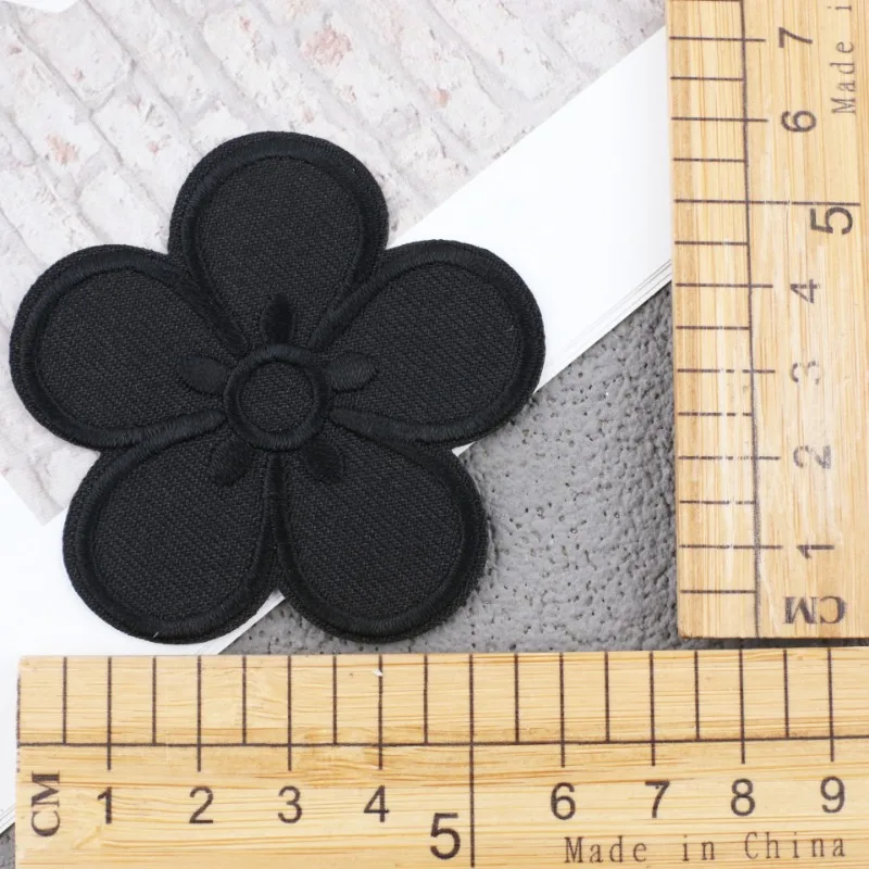 Parche adhesivo de sarga negra, bordado por ordenador, capítulo, niño, planchado de diamantes, pentagrama, bordado, pegatina de tela