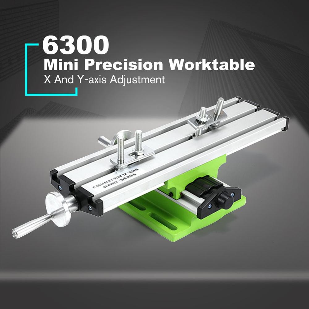 6300 mini-precision multifunktionella arbetsbord bänkskruv skruvborr fräsmaskin x och y-axel justering koordinatbord