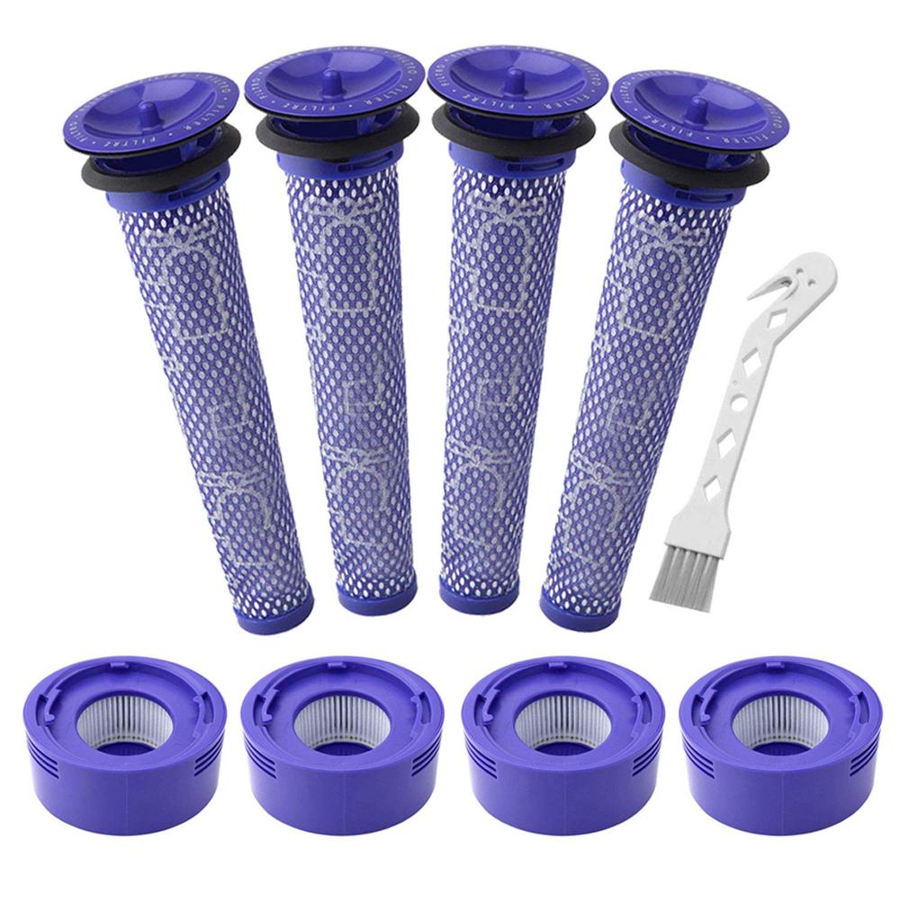 8 Pack Pre-Filters and 2 Pack HEPA Post-Filters Replacements Compatible Dyson V8 and V7 Cordless Vacuum Cleaners: 8pcs