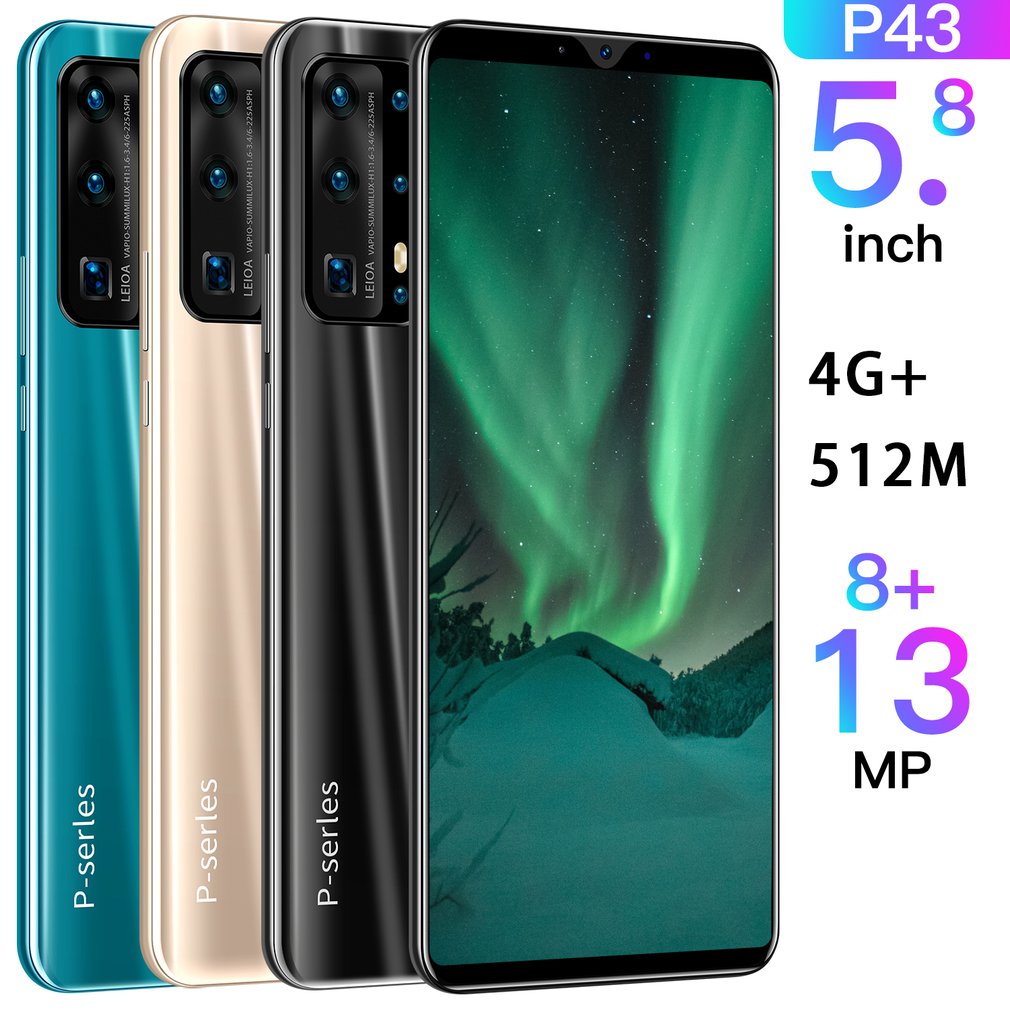 Schnelle deliverP43 Profi 5,8 Zoll hoch Definition voll Großen Bildschirm Smartphone 512MB + 4G Fingerabdruck Anerkennung Dual Sim praktisch